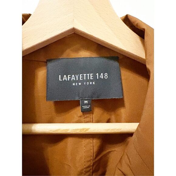 Lafayette 148 New York Porsha Drawstring Jacket Size M Brown travel Packable - Picture 5 of 6